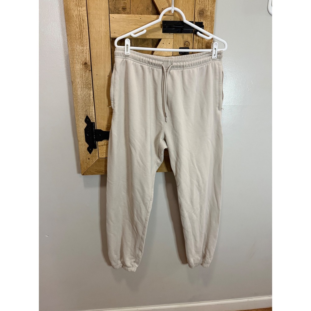 Alo Yoga Accolade Sweatpants Bone Beige High Waisted Joggers French Terry